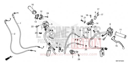 HEBELGRIFF/SCHALTER/KABEL (CB650RA) CB650RAM de 2021
